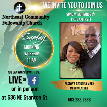 church sunday service ad social media post